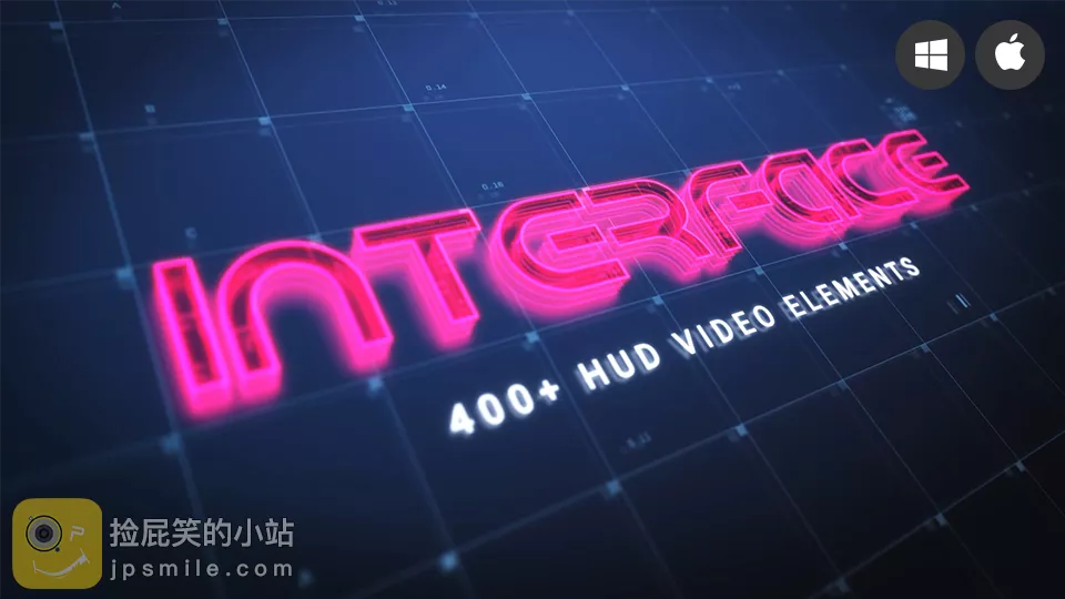 视频素材：400多个HUD高科技科幻UI界面元素_Interface 400+ HUD Video Elements